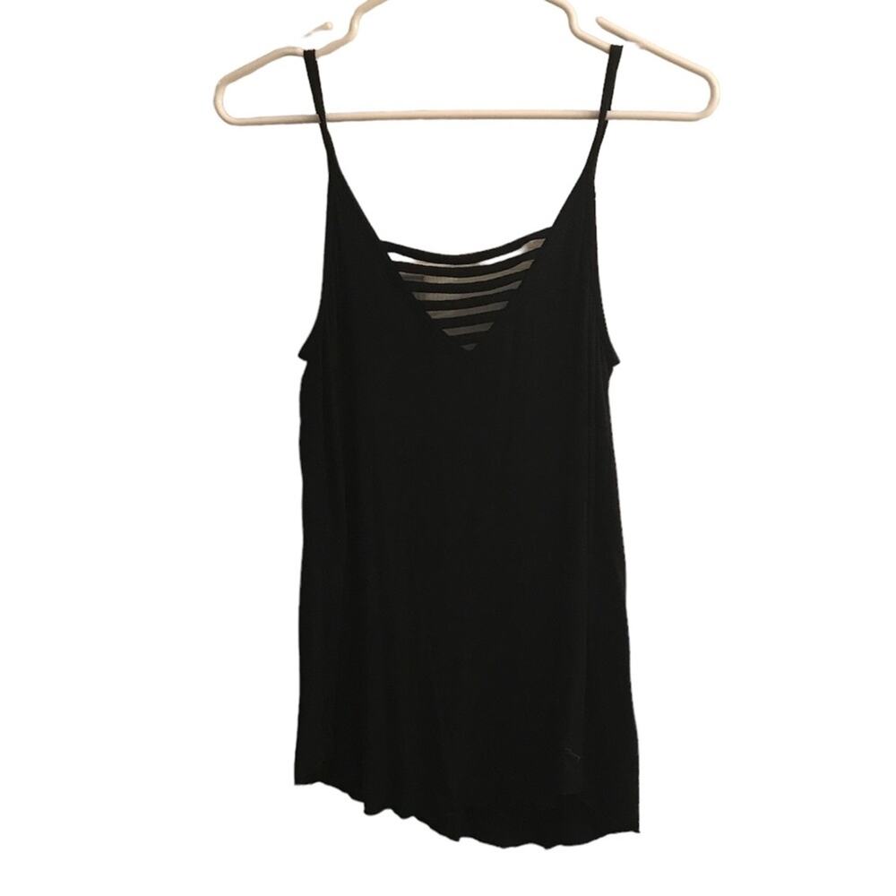 PINK Super Soft Black Strappy V-neck Tank Top Size Small - Picture 7 of 7
